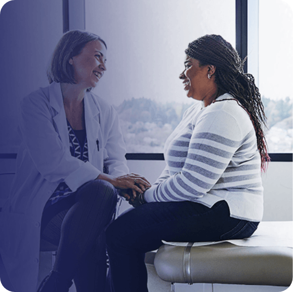 Doctor talking to patient